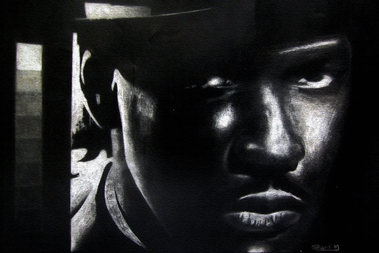 Denzel drawing by Sharif Mohammadi