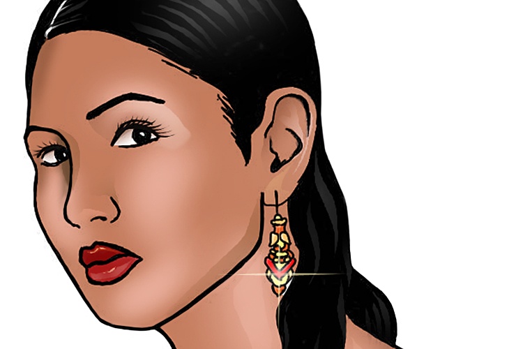 Shiny earings by Sharif Mohammadi